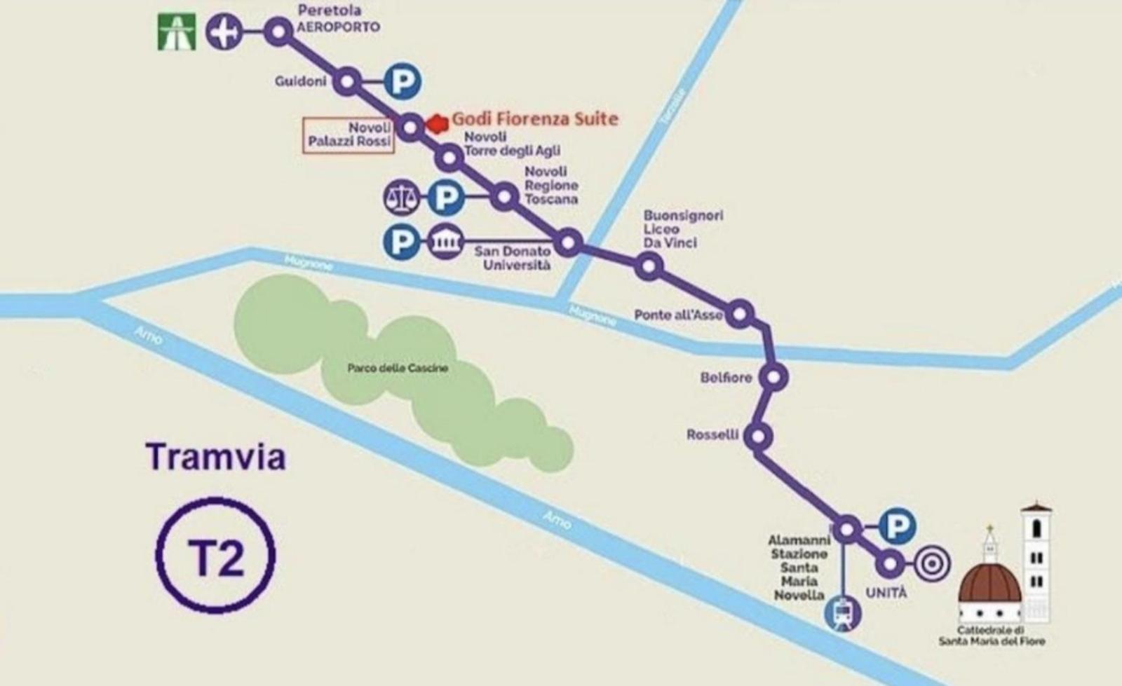 Godi Fiorenza Suite - Duomo A 15 Minuti E Aeroporto A 4 Minuti Con Tramvia T2 Флоренция Экстерьер фото